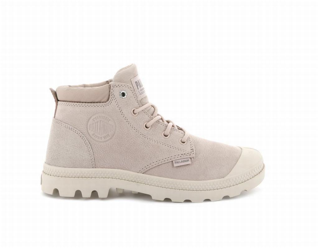 Palladium Pampa Lo Cuff Leather Women's Boots Rose (SKXQ28610)